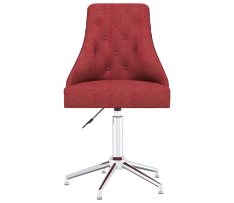 vidaXL Chaise pivotante de salle à manger Rouge bordeaux Tissu