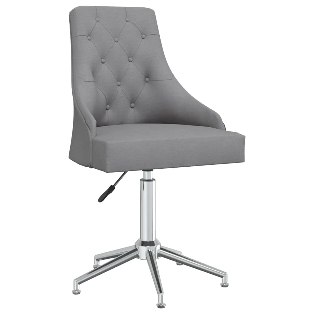 

vidaXL Eetkamerstoelen 2 st draaibaar stof lichtgrijs
