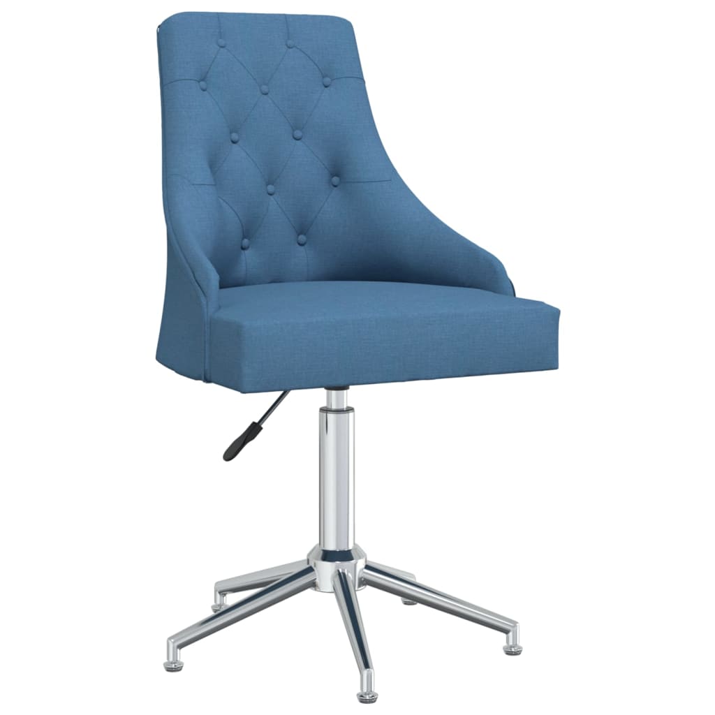 

vidaXL Eetkamerstoelen draaibaar 4 st stof blauw