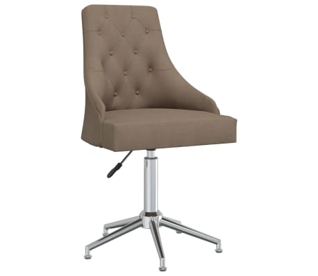vidaXL Obrotowe krzesła stołowe, 4 szt., kolor taupe, obite tkaniną
