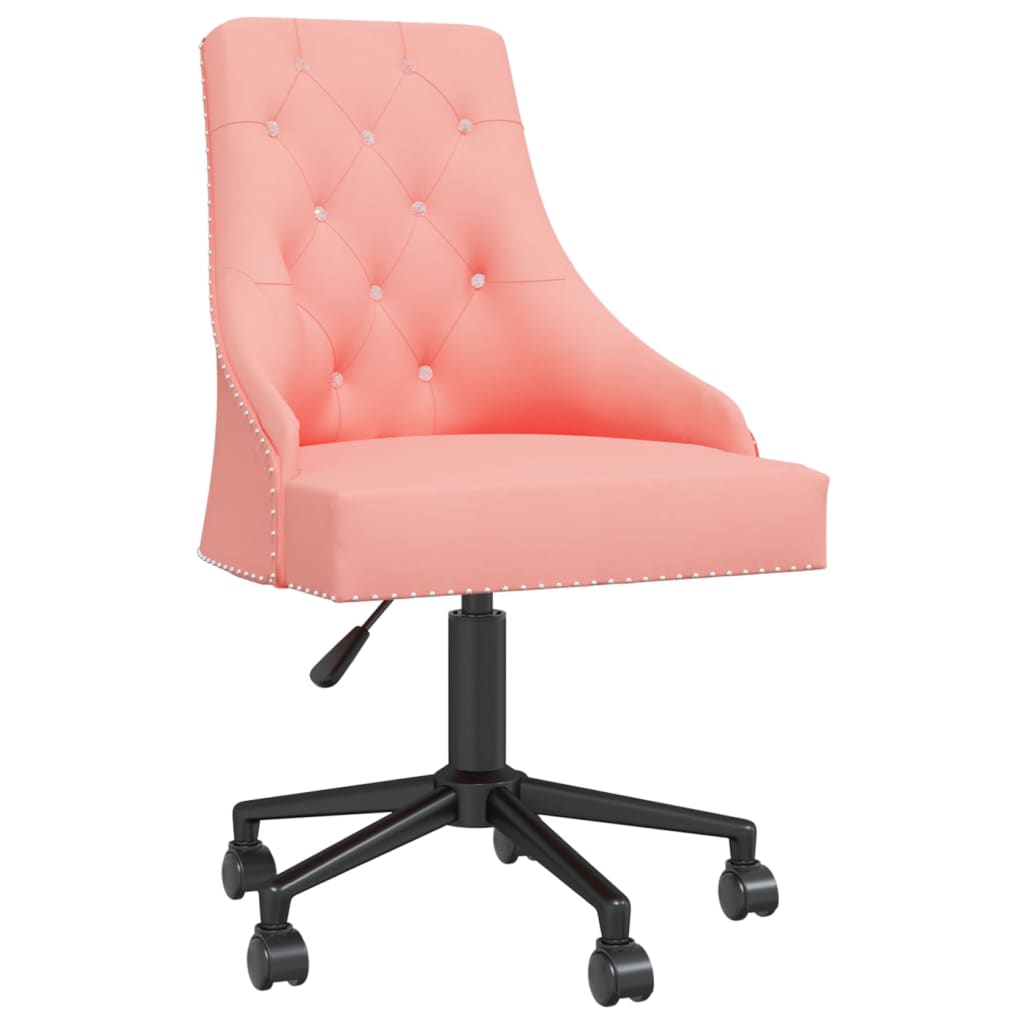 Otočná jídelní židle růžová samet