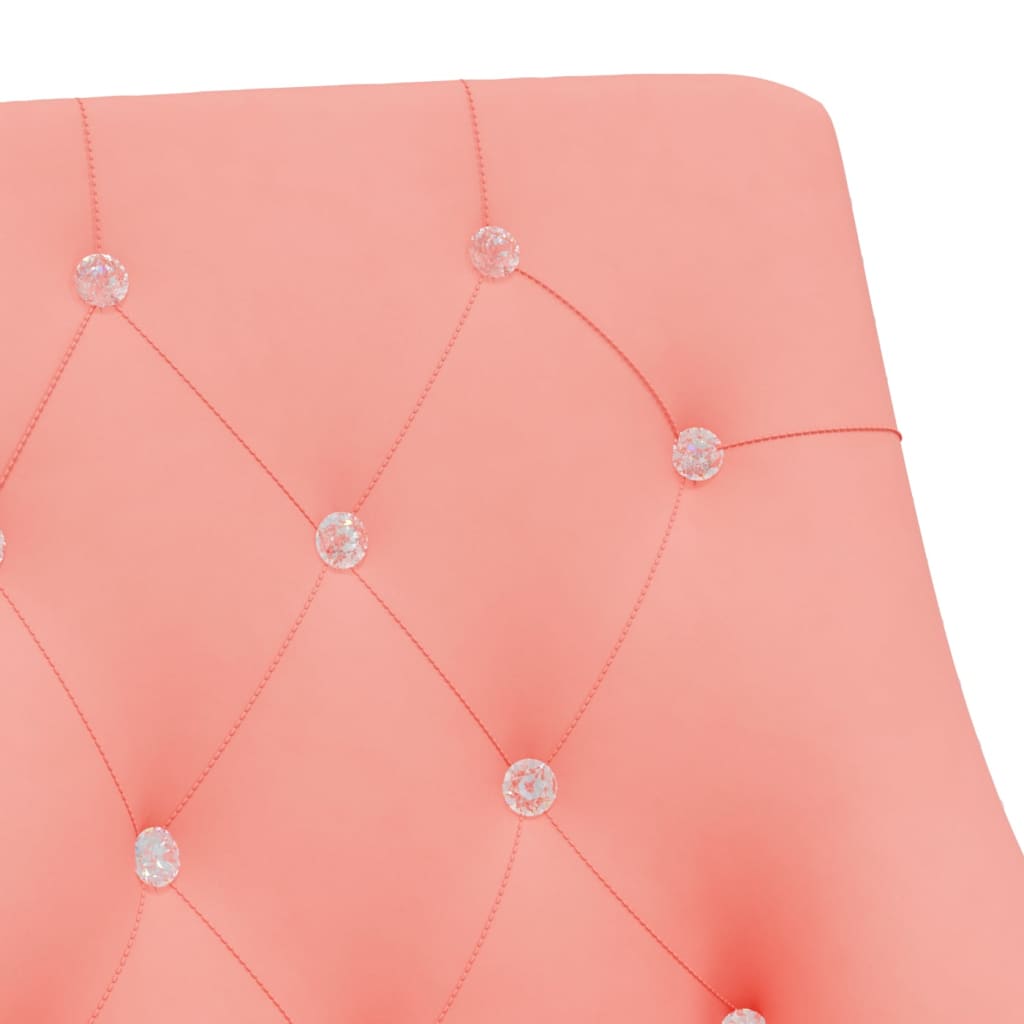 Otočná jídelní židle růžová samet