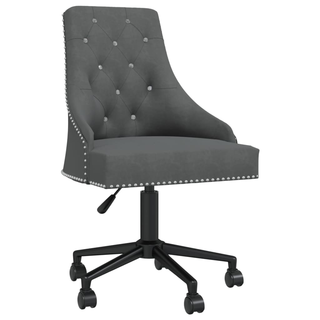 

vidaXL Eetkamerstoelen draaibaar 2 st fluweel donkergrijs