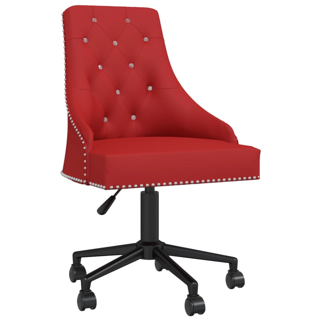 

vidaXL Eetkamerstoelen draaibaar 2 st fluweel wijnrood