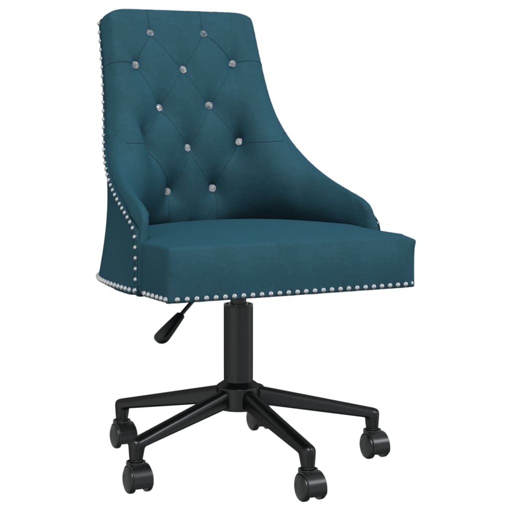 

vidaXL Eetkamerstoelen draaibaar 4 st fluweel blauw