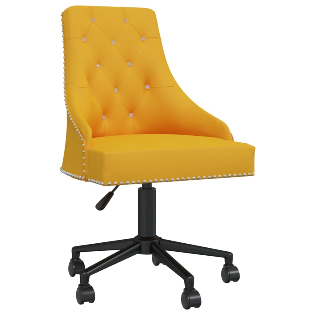 

vidaXL Eetkamerstoelen draaibaar 4 st fluweel geel