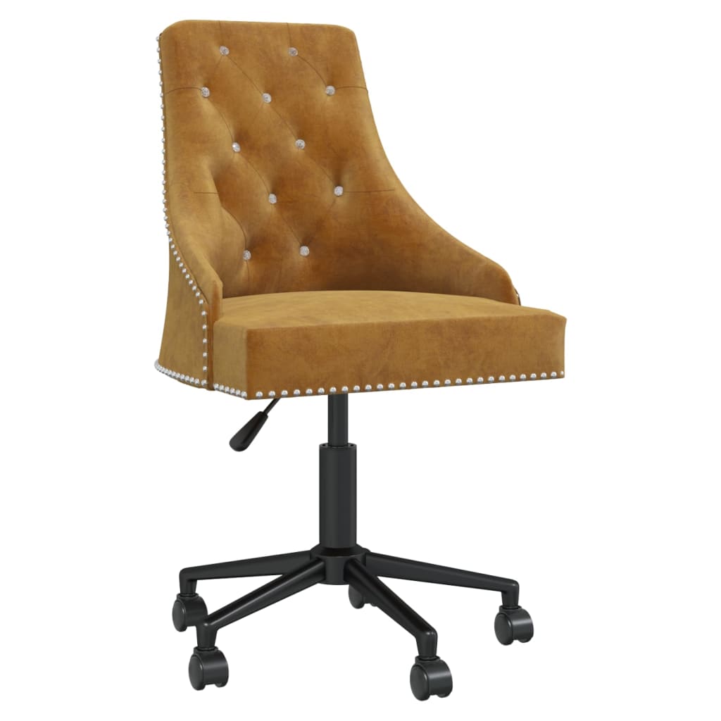 

vidaXL Eetkamerstoelen draaibaar 6 st fluweel bruin