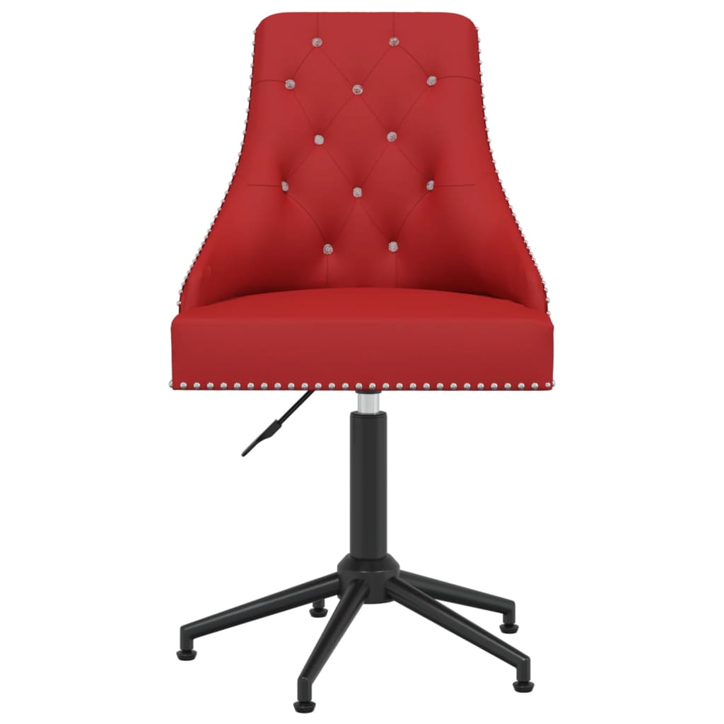 vidaXL Silla de comedor giratoria de terciopelo rojo tinto