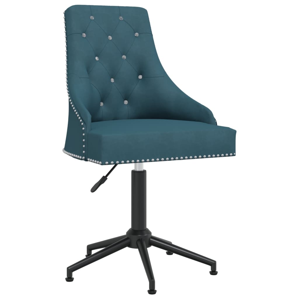 

vidaXL Eetkamerstoelen draaibaar 2 st fluweel blauw
