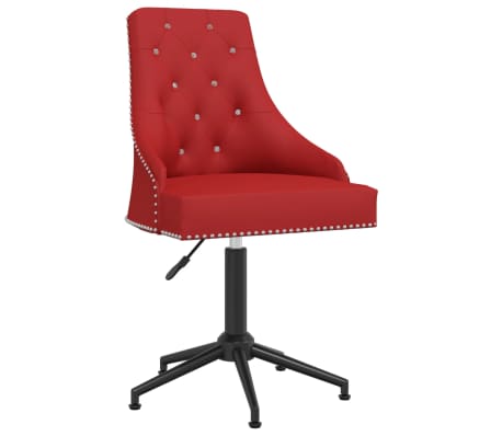 vidaXL Cadeiras de jantar giratórias 2 pcs veludo vermelho tinto