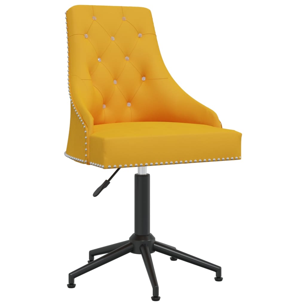 

vidaXL Eetkamerstoelen draaibaar 4 st fluweel geel