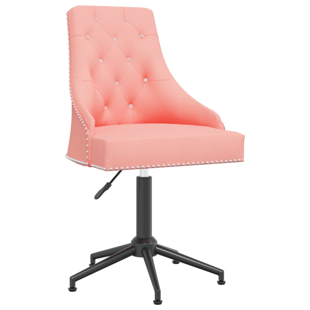

vidaXL Eetkamerstoelen draaibaar 6 st fluweel roze