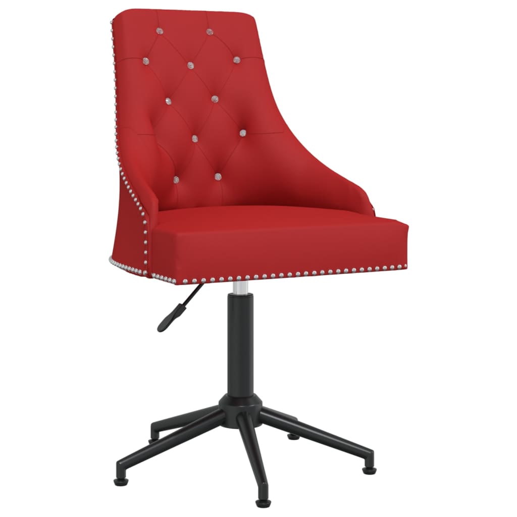

vidaXL Eetkamerstoelen draaibaar 6 st fluweel wijnrood