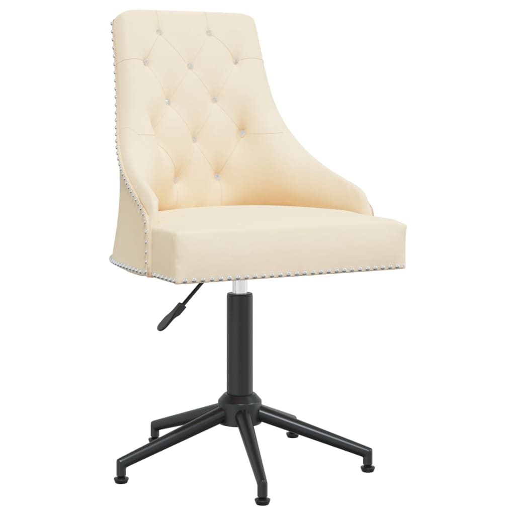 

vidaXL Eetkamerstoelen draaibaar 6 st fluweel crèmekleurig