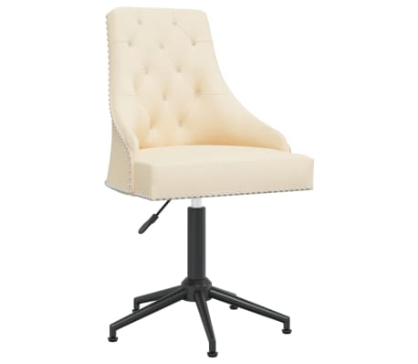 vidaXL Obrotowe krzesła stołowe, 6 szt., kremowe, obite aksamitem