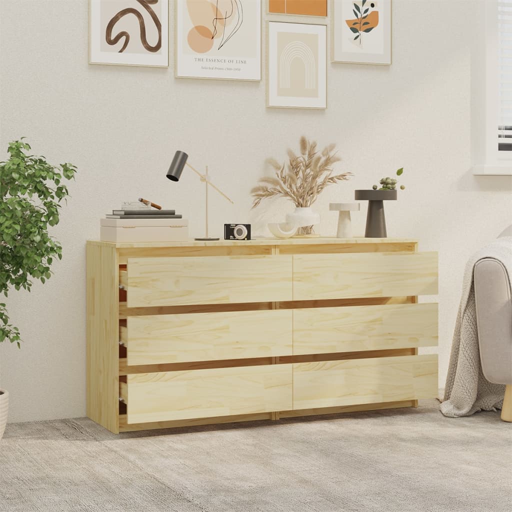 

vidaXL Nachtkastjes 2 st 60x36x64 cm massief grenenhout