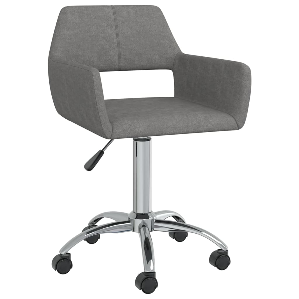 

vidaXL Eetkamerstoelen 4 st draaibaar stof lichtgrijs
