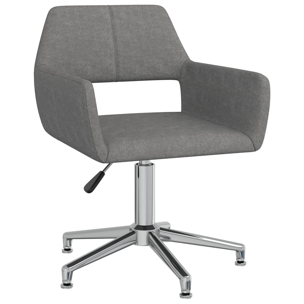 

vidaXL Eetkamerstoelen draaibaar 4 st stof lichtgrijs