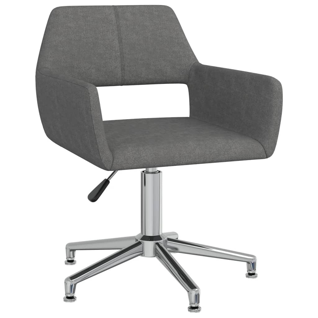 

vidaXL Eetkamerstoelen 4 st draaibaar stof donkergrijs