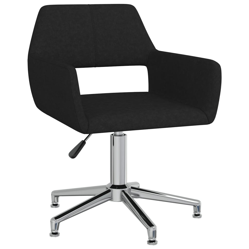 

vidaXL Eetkamerstoelen draaibaar 4 st stof zwart