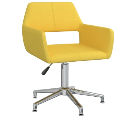 vidaXL Obrotowe krzesła do jadalni, 6 szt., żółte, tkanina
