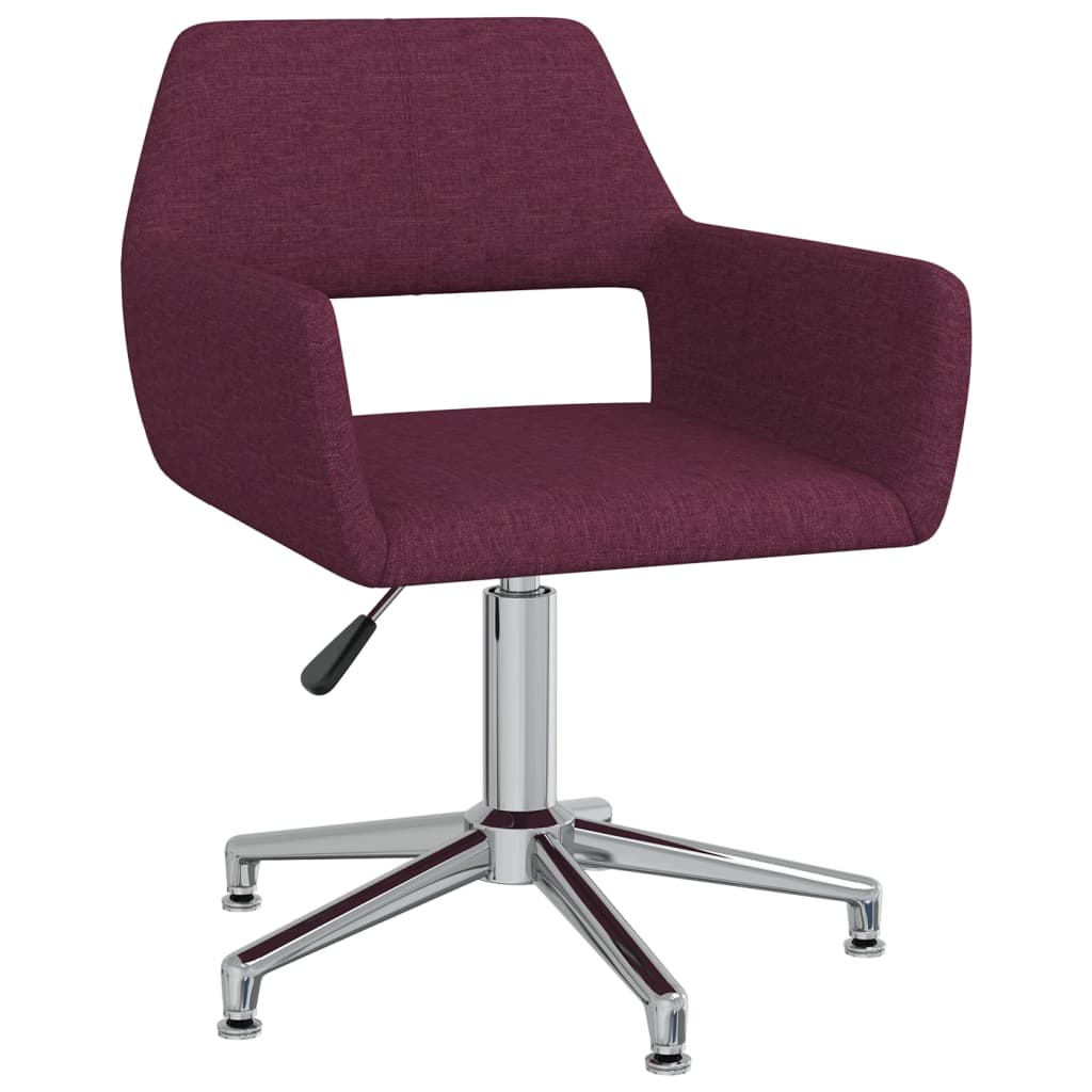 

vidaXL Eetkamerstoelen draaibaar 6 st stof paars