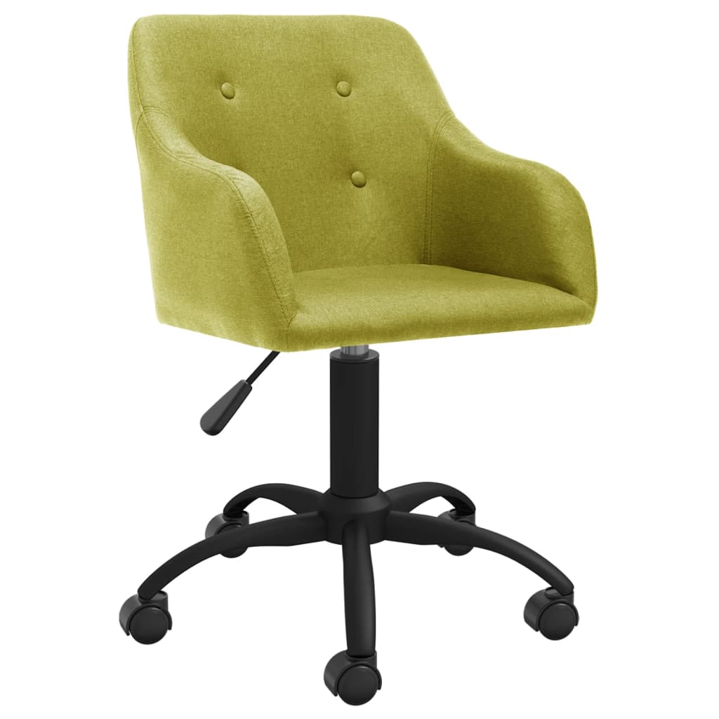 vidaXL Otočné jídelní židle 4 ks zelená textil