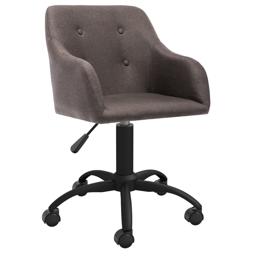 

vidaXL Eetkamerstoelen draaibaar 4 st stof taupe