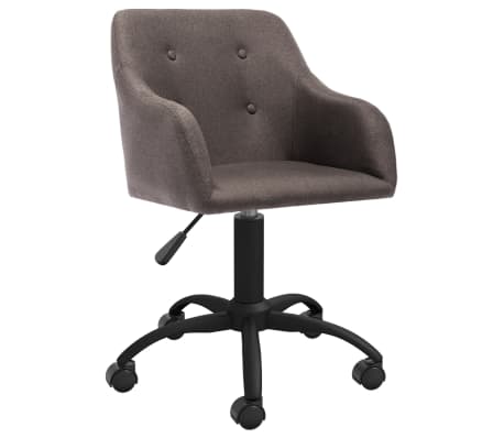 vidaXL drejelige spisebordsstole 6 stk. stof gråbrun