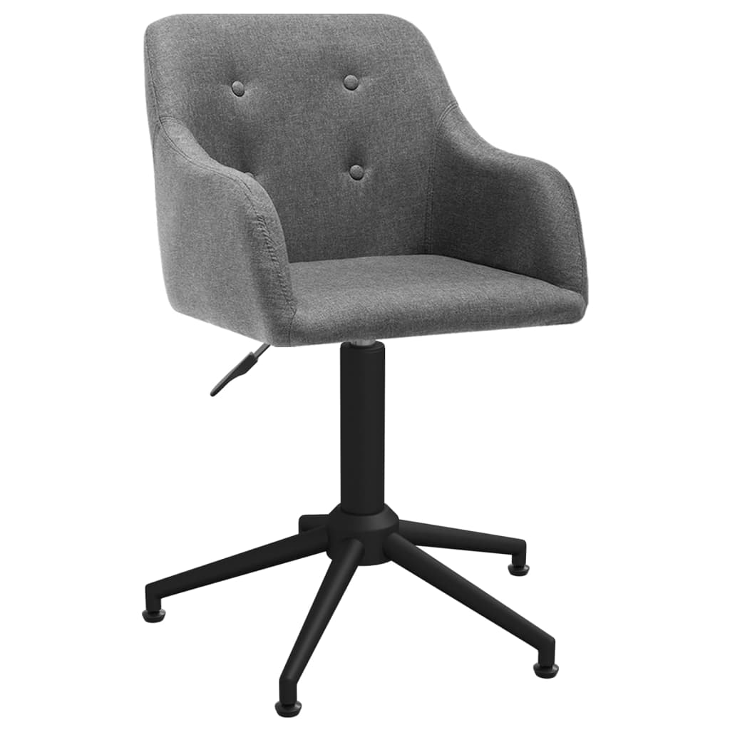 

vidaXL Eetkamerstoelen draaibaar 4 st stof lichtgrijs