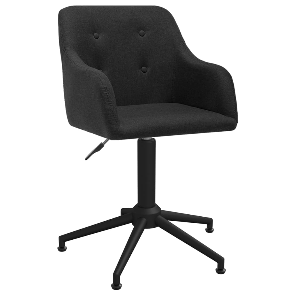 

vidaXL Eetkamerstoelen draaibaar 6 st stof zwart