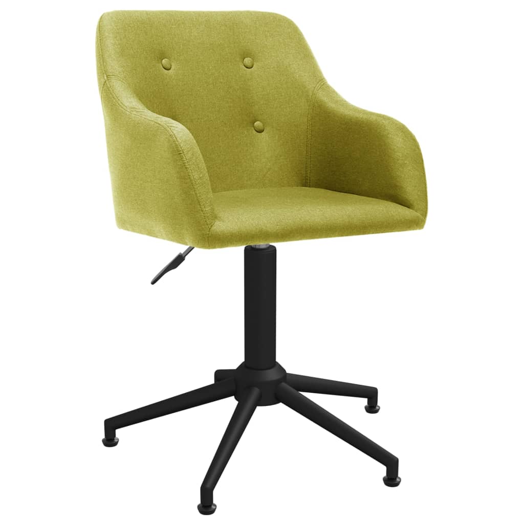 

vidaXL Eetkamerstoelen draaibaar 6 st stof groen