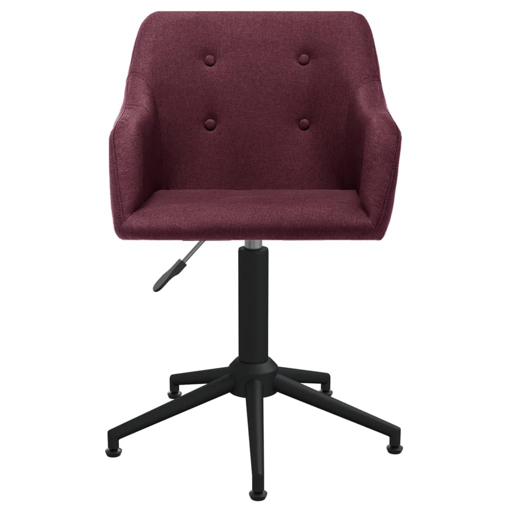 Otočné jídelní židle 6 ks fialové textil