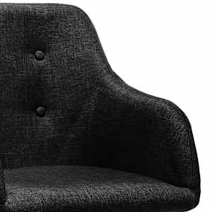 Otočná jídelní židle černá textil - obrázek 5