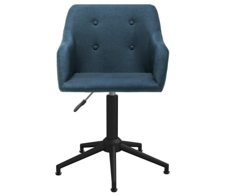 vidaXL Otočná jedálenská stolička modrá látková