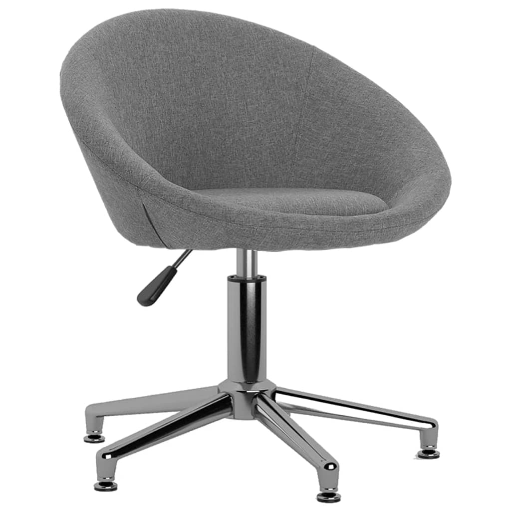 

vidaXL Eetkamerstoelen draaibaar 4 st stof lichtgrijs