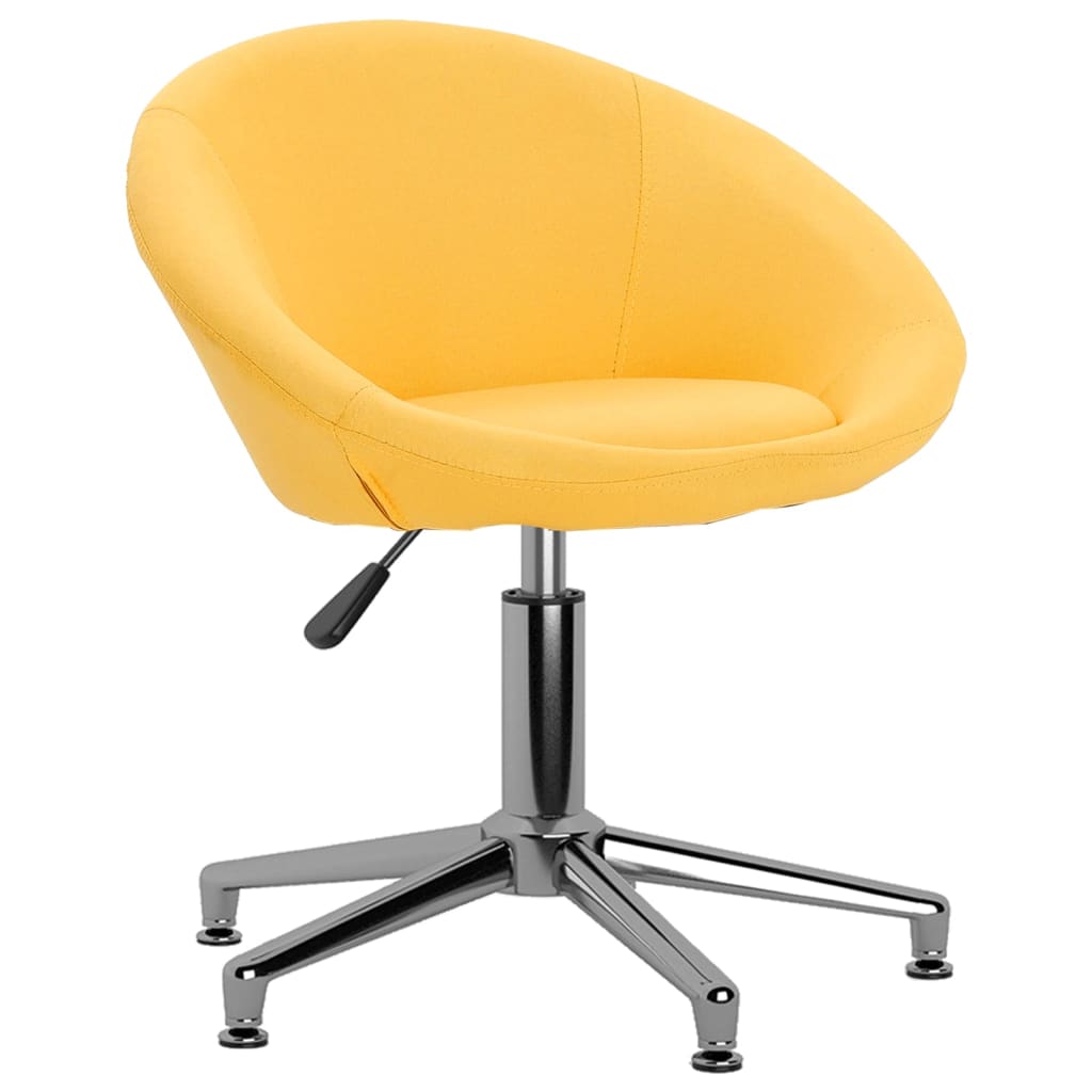 

vidaXL Eetkamerstoelen draaibaar 4 st stof geel