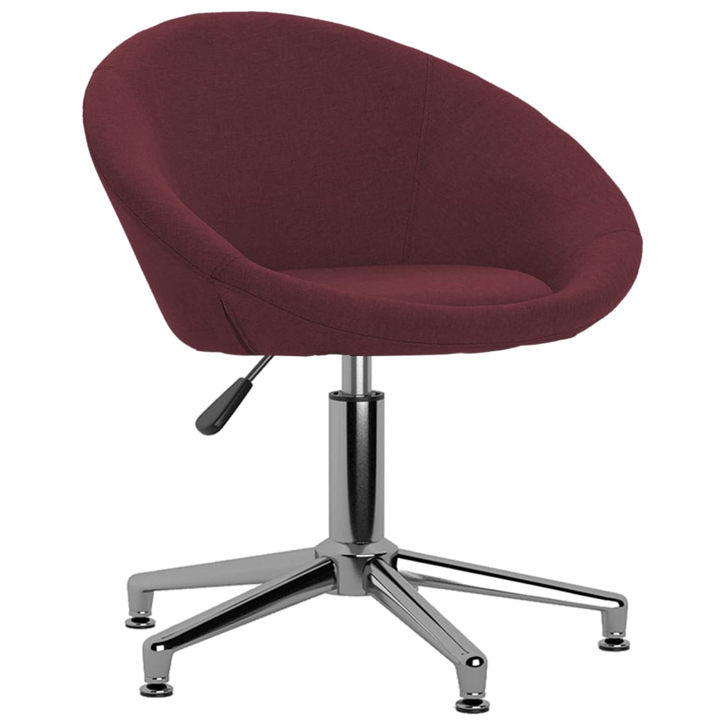 

vidaXL Eetkamerstoelen draaibaar 6 st stof paars