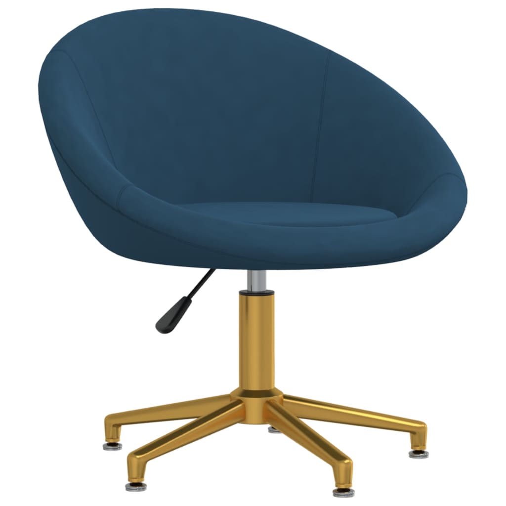 

vidaXL Eetkamerstoelen 4 st fluweel blauw