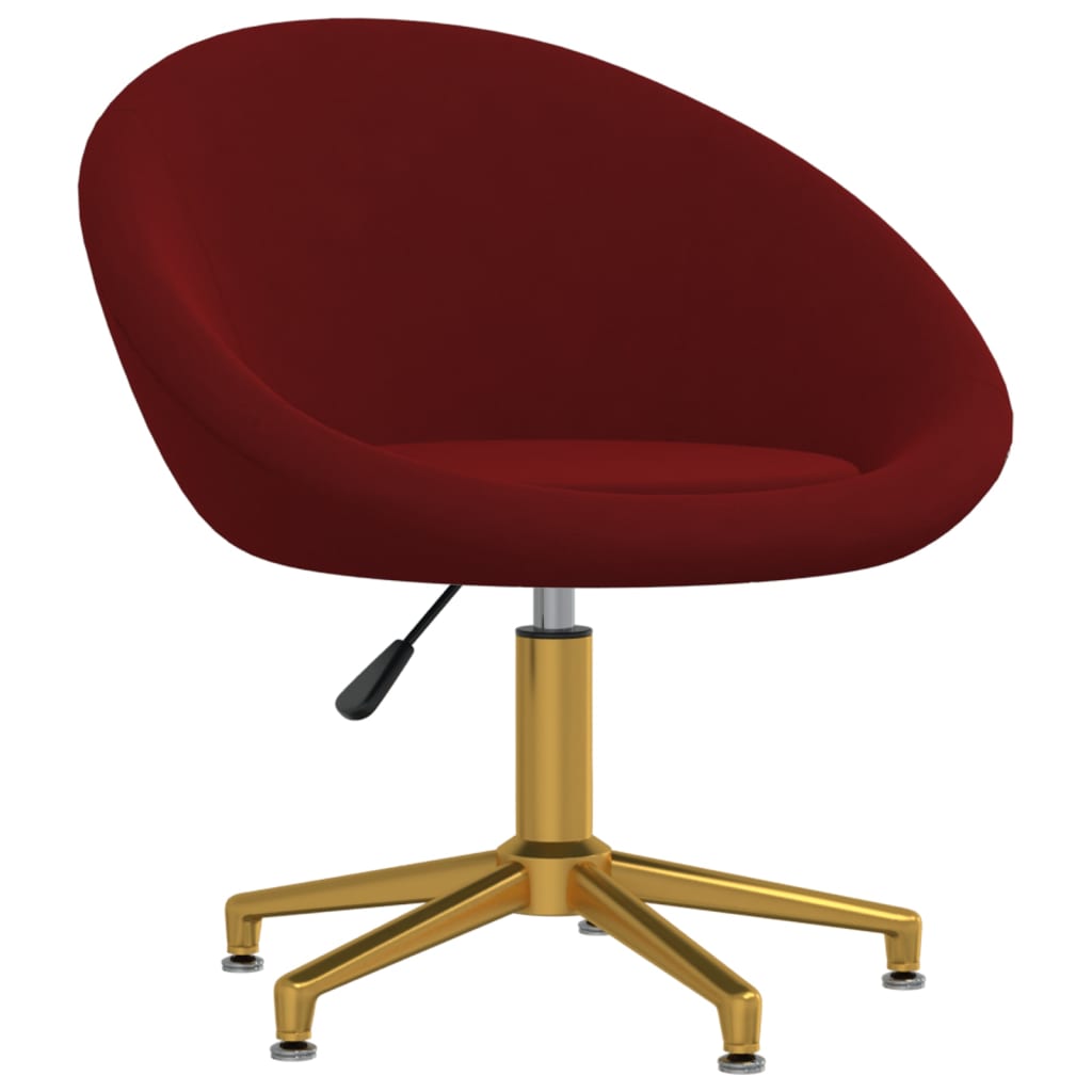 vidaXL Krzesła stołowe, 4 szt., winna czerwień, obite aksamitem