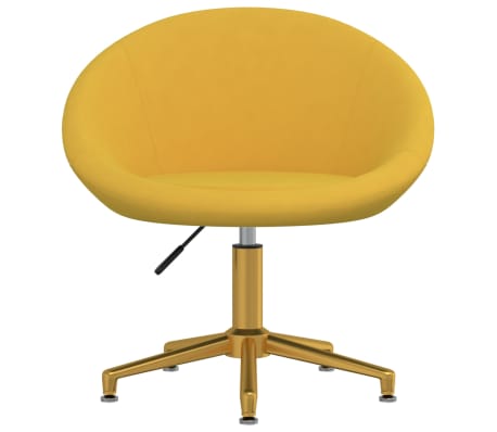 vidaXL Pasukama biuro kėdė, geltonos spalvos, aksomas (330470)