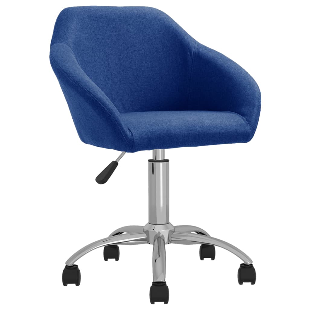 

vidaXL Eetkamerstoelen draaibaar 6 st stof blauw