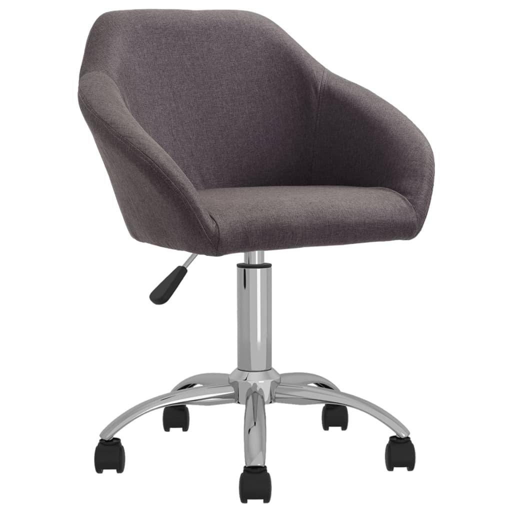 

vidaXL Eetkamerstoelen draaibaar 6 st stof taupe
