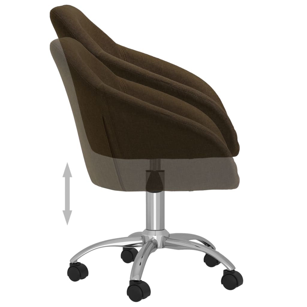 Pasukama valgomojo kėdė, tamsiai ruda, audinys (330489) | Stepinfit