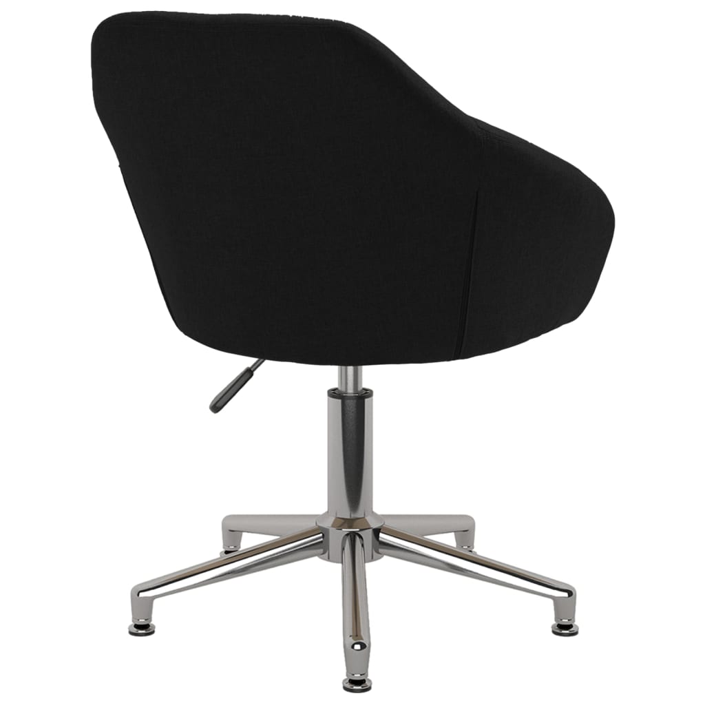 

vidaXL Eetkamerstoelen draaibaar 4 st stof zwart