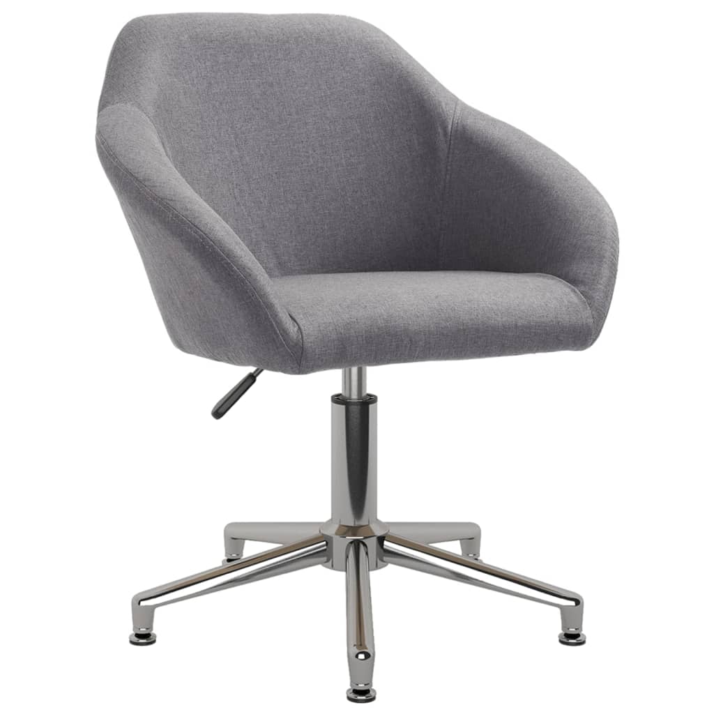 

vidaXL Eetkamerstoelen draaibaar 6 st stof lichtgrijs