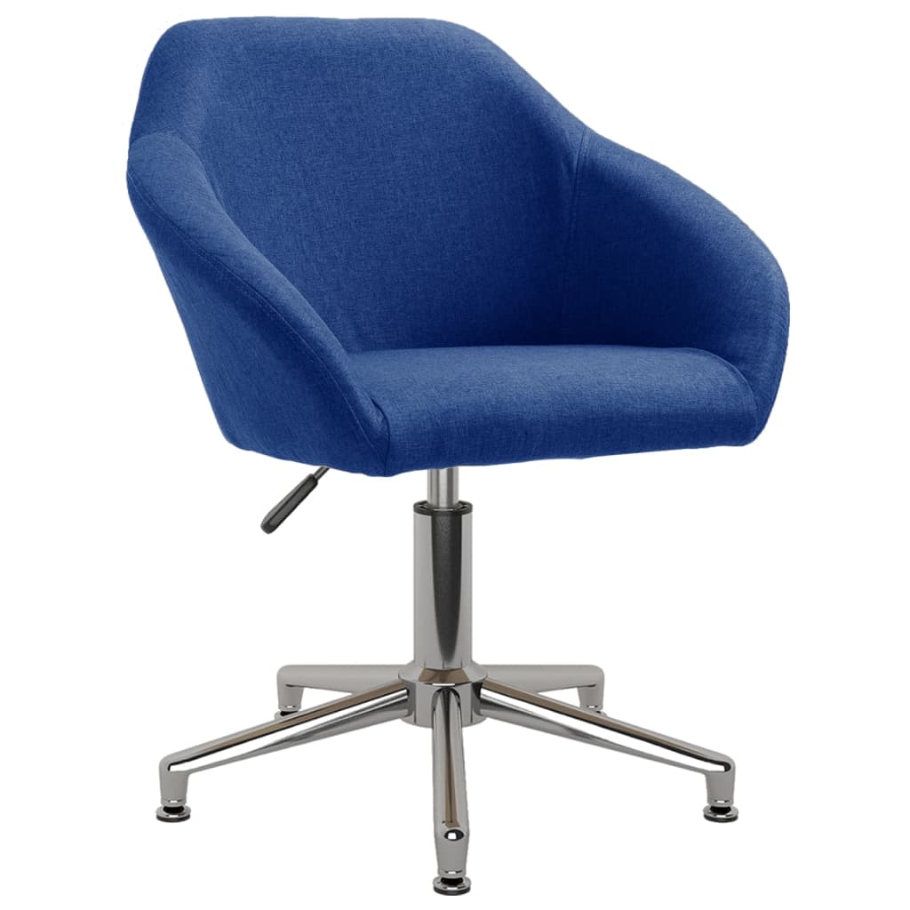 

vidaXL Eetkamerstoelen draaibaar 6 st stof blauw