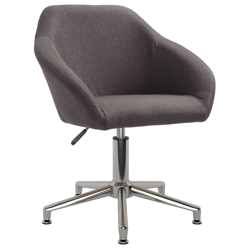 

vidaXL Eetkamerstoelen draaibaar 6 st stof taupe