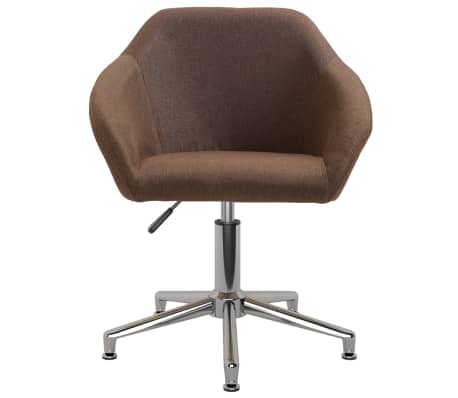 vidaXL Pasukama valgomojo kėdė, rudos spalvos, audinys (330512)