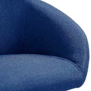 Otočná jídelní židle modrá textil - obrázek 5